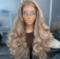 Blonde Highlight Brown Mixed Color Lace Front Wig